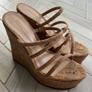 Schutz cork wedge size 8.5